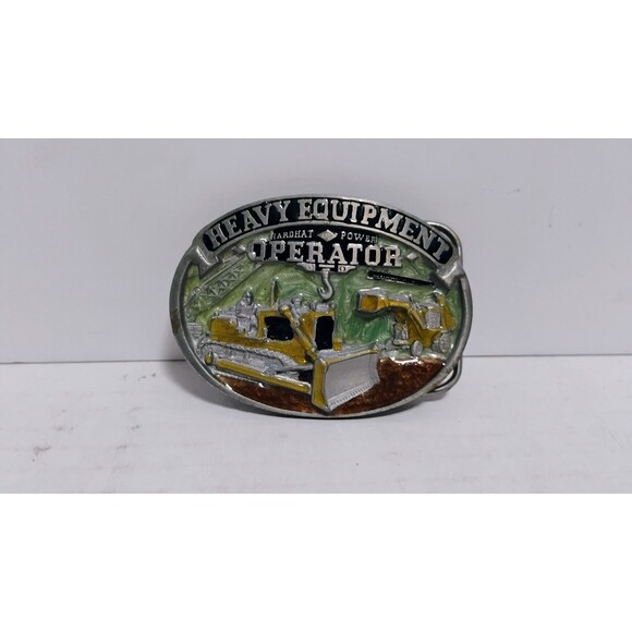 VTG 2000'S GREAT AMERICAN PRODUCTS HEAVY EQUIPMENT OPERATOR METAL BELT BUCKLE - Picture 1 of 5